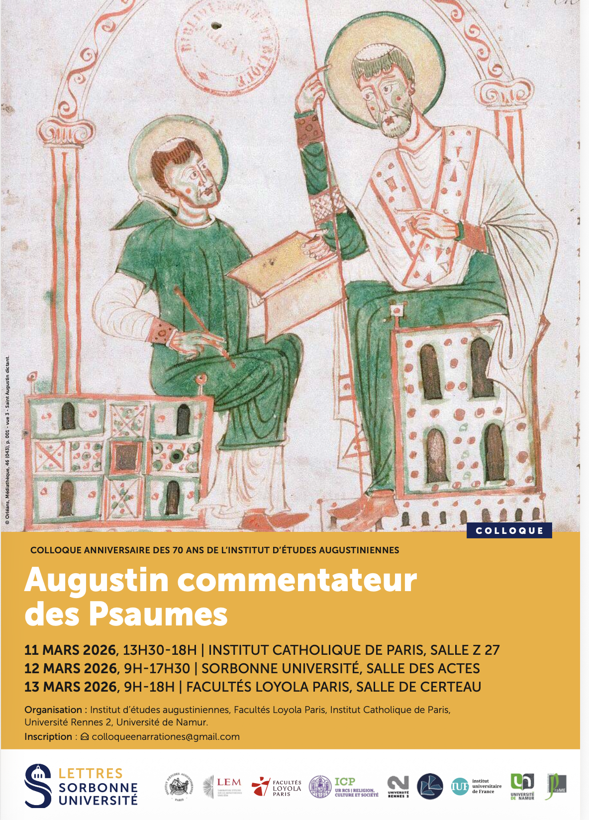 Colloque – Augustin commentateur des psaumes