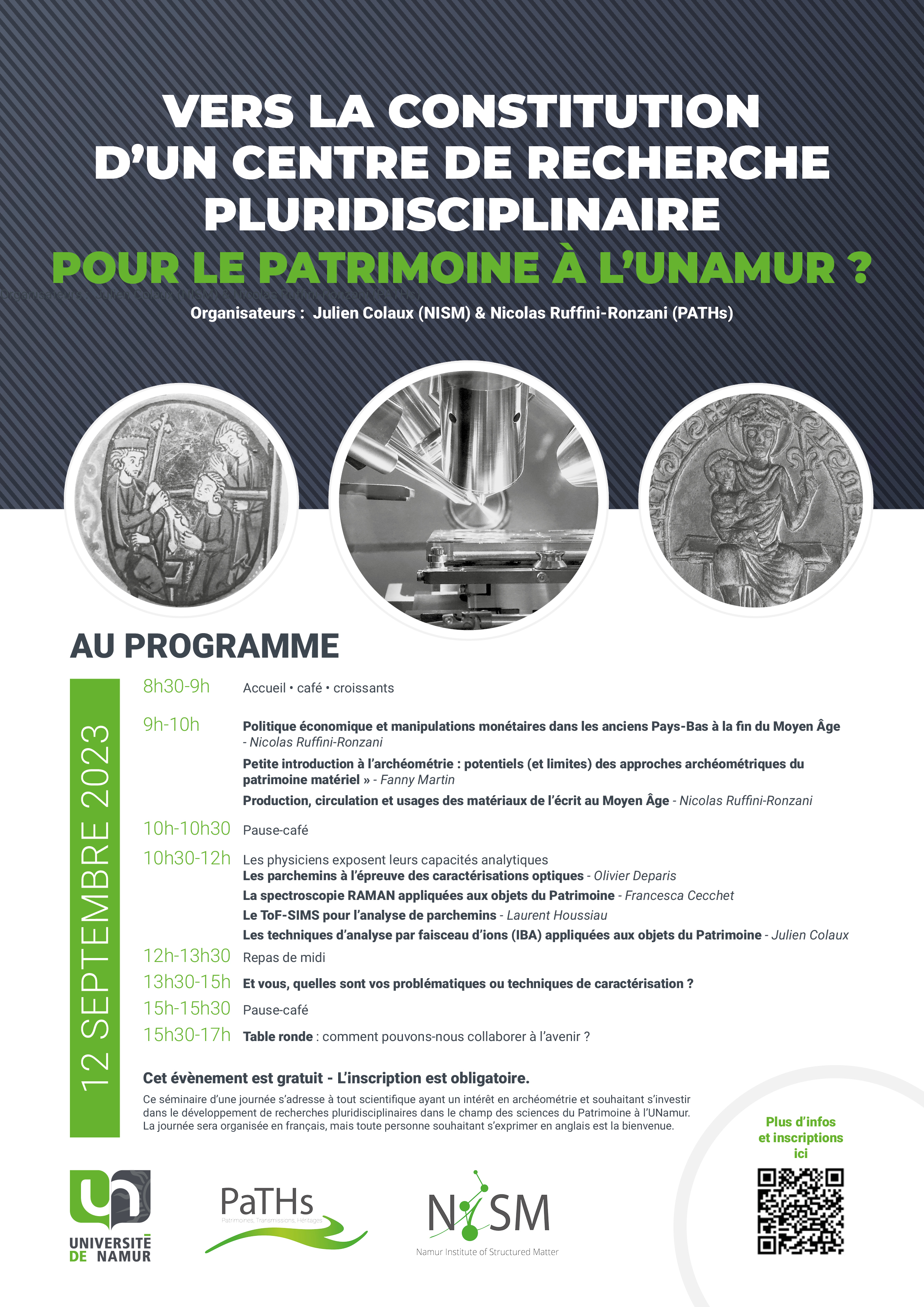 Affiche – Séminaire Sciences du patrimoine